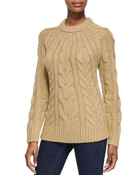 michael kors lavender chunky cable knit sweater silver beads|Michael Kors Cable.